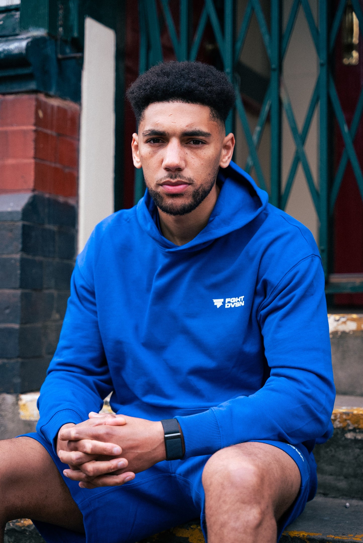 Obsessed with Progress Heavyweight Hoodie - Blue Corner