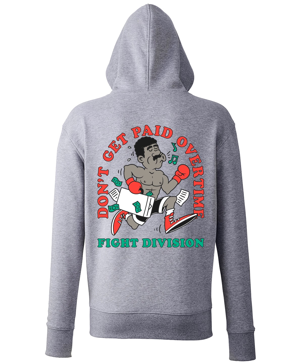 Don't Get Paid Overtime - K.O. Heather Grey Hoodie