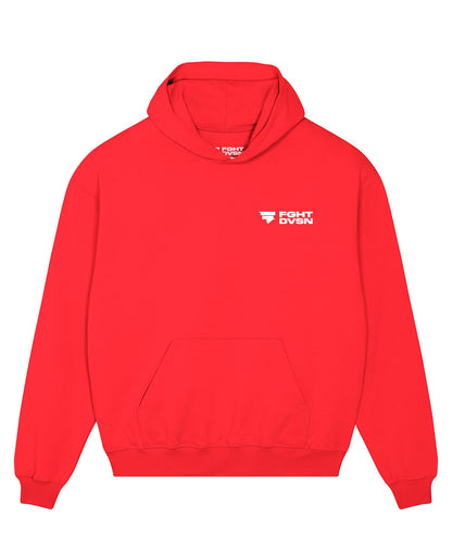 Obsessed with Progress Heavyweight Hoodie - Red Corner